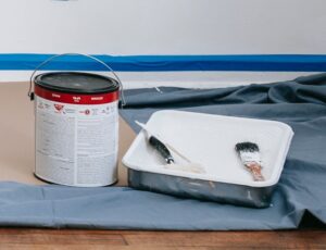 paint-cans-painting-tray-brushes-tools