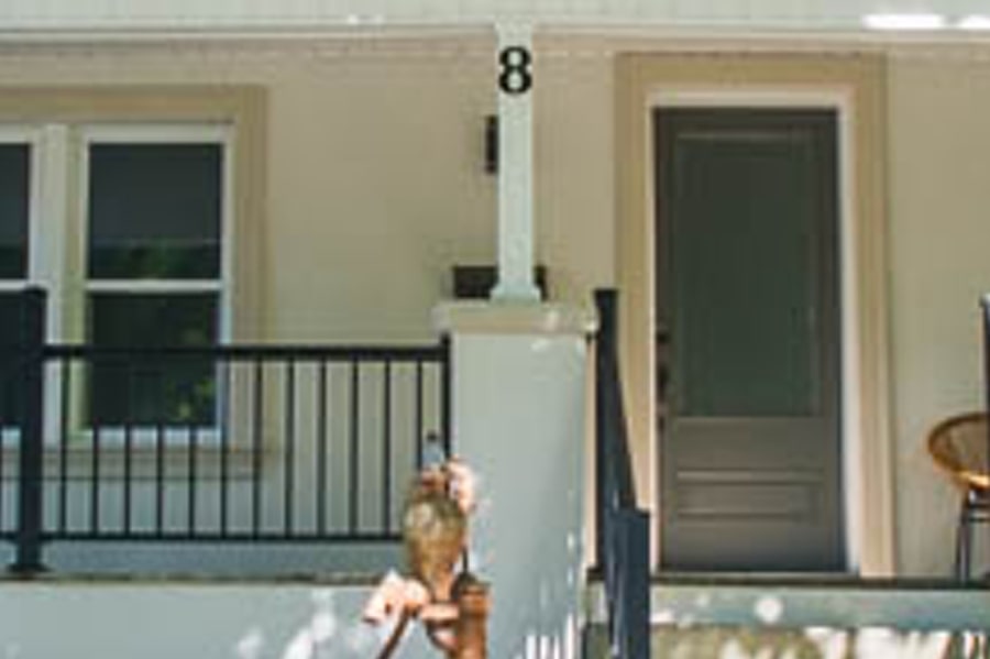 Freshly painted front door