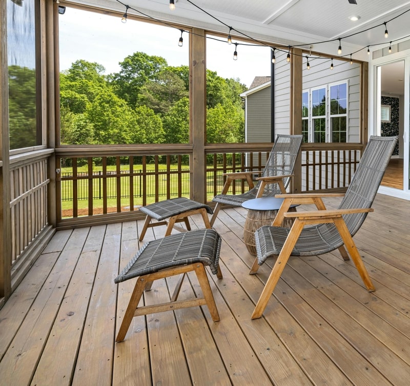 Brown painted deck Brown painted deck