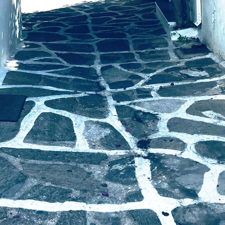 Concrete primer stone path