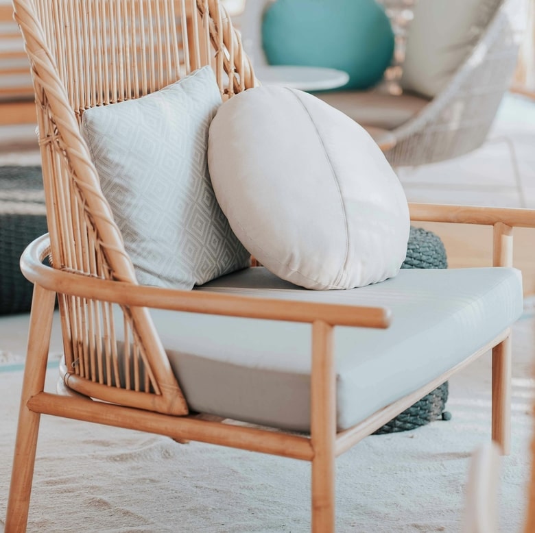 Painted bright patio chair