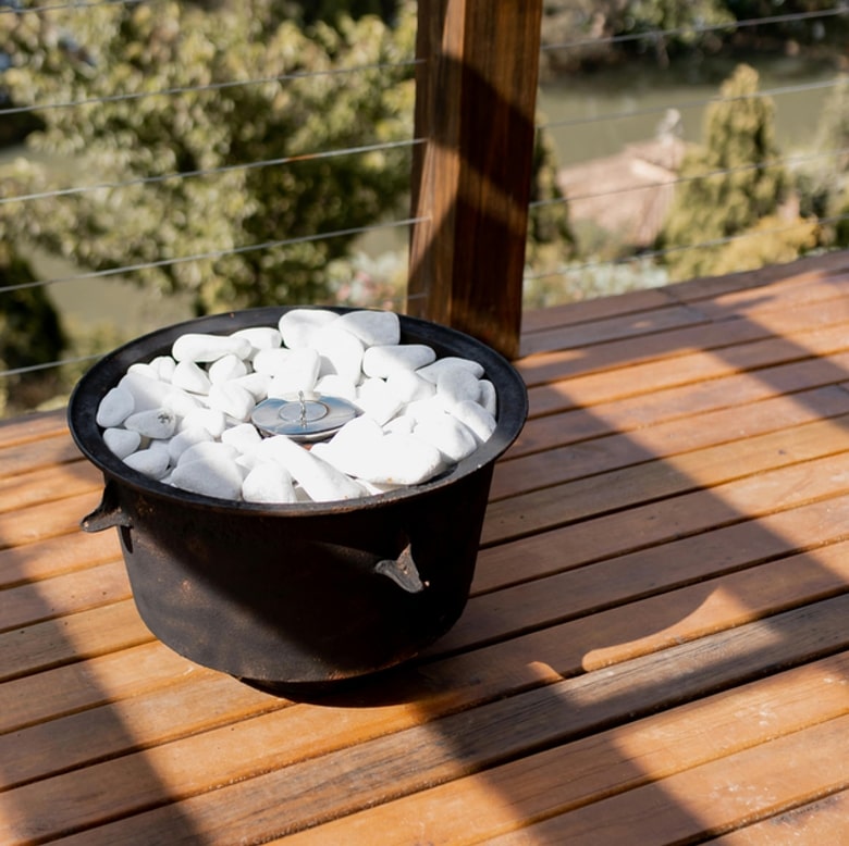 Stained deck